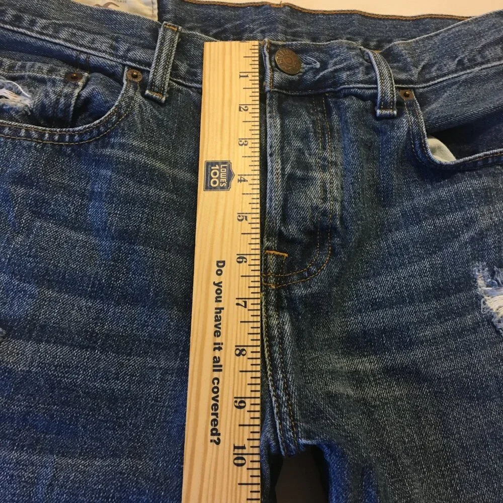Hollister Jeans Mens Size 32 Button Fly Bootcut Distressed Grunge